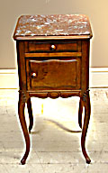 antique rococo bedside table
